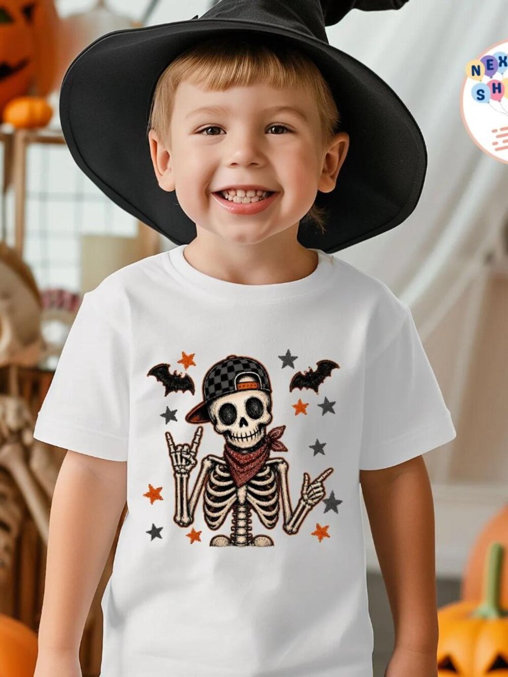 Boy Skeleton Halloween T-Shirt